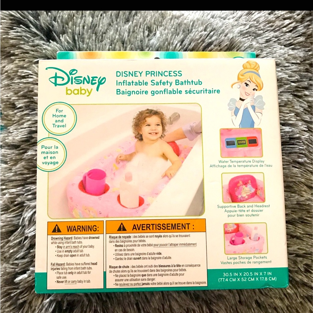 Disney princess inflatable safety bathtub